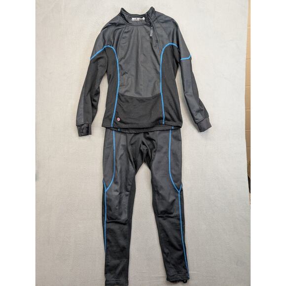 Freeze Out Thermal Protection Pant Shirt Set Mens Medium Black Motorcycle - Picture 1 of 12